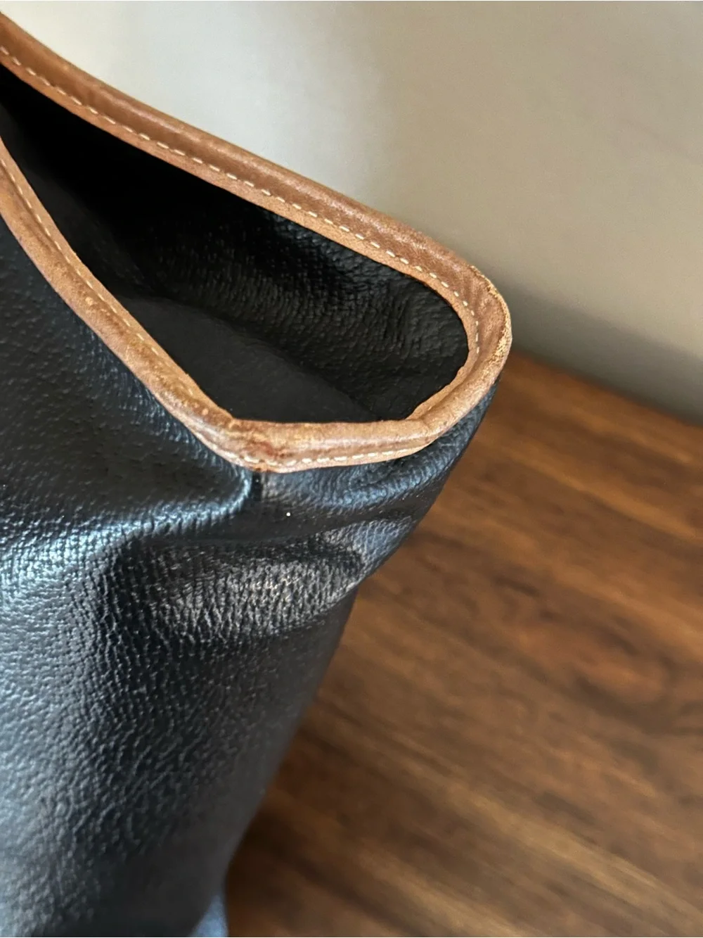 Valentino Garavani Vintage Black Leather Clutch